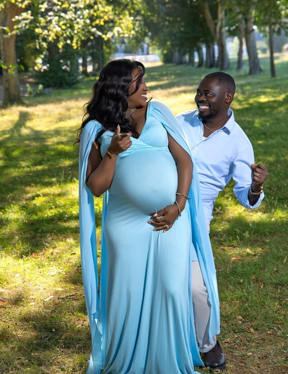 Maternity couple portrait session outdoors